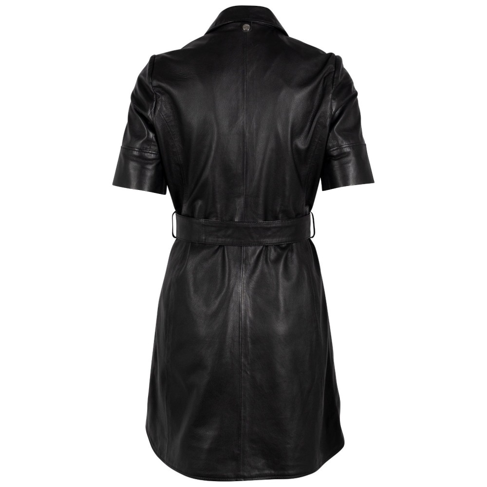 Rochie de Piele Dama Gipsy Neagra GWLousha Rochie de Piele Dama Gipsy Neagra GWLousha - readytowear.ro