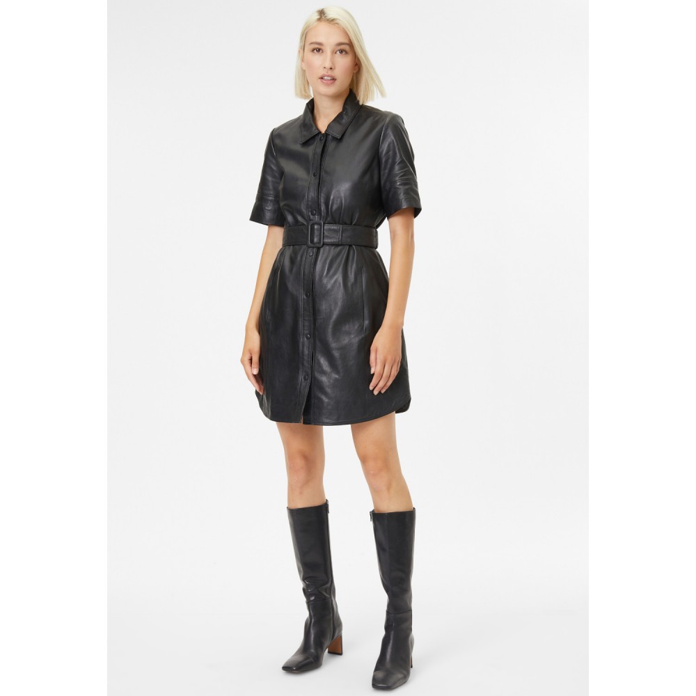 Rochie de Piele Dama Gipsy Neagra GWLousha Rochie de Piele Dama Gipsy Neagra GWLousha - readytowear.ro