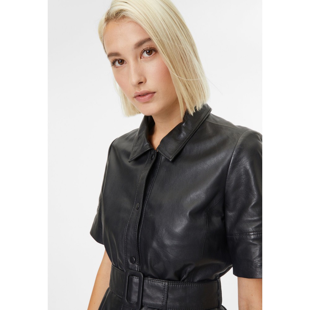 Rochie de Piele Dama Gipsy Neagra GWLousha Rochie de Piele Dama Gipsy Neagra GWLousha - readytowear.ro