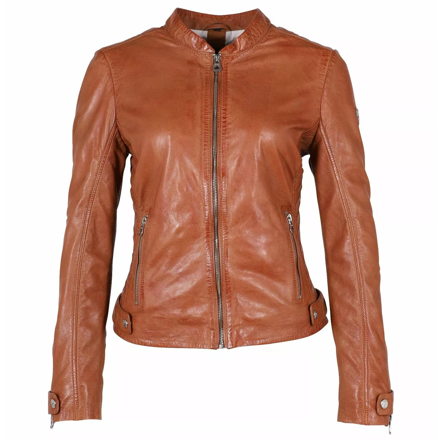 Geaca de Piele Dama Gipsy Coniac GWLouz LACUV – IMBRACAMINTE