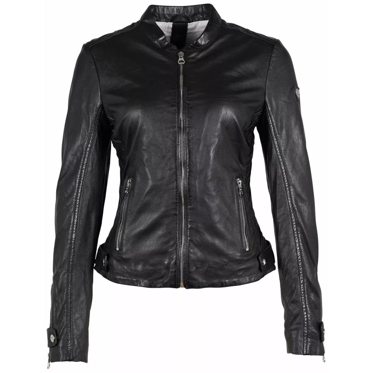 Geaca de Piele Dama Gipsy Neagra GWLouz LACUV – IMBRACAMINTE