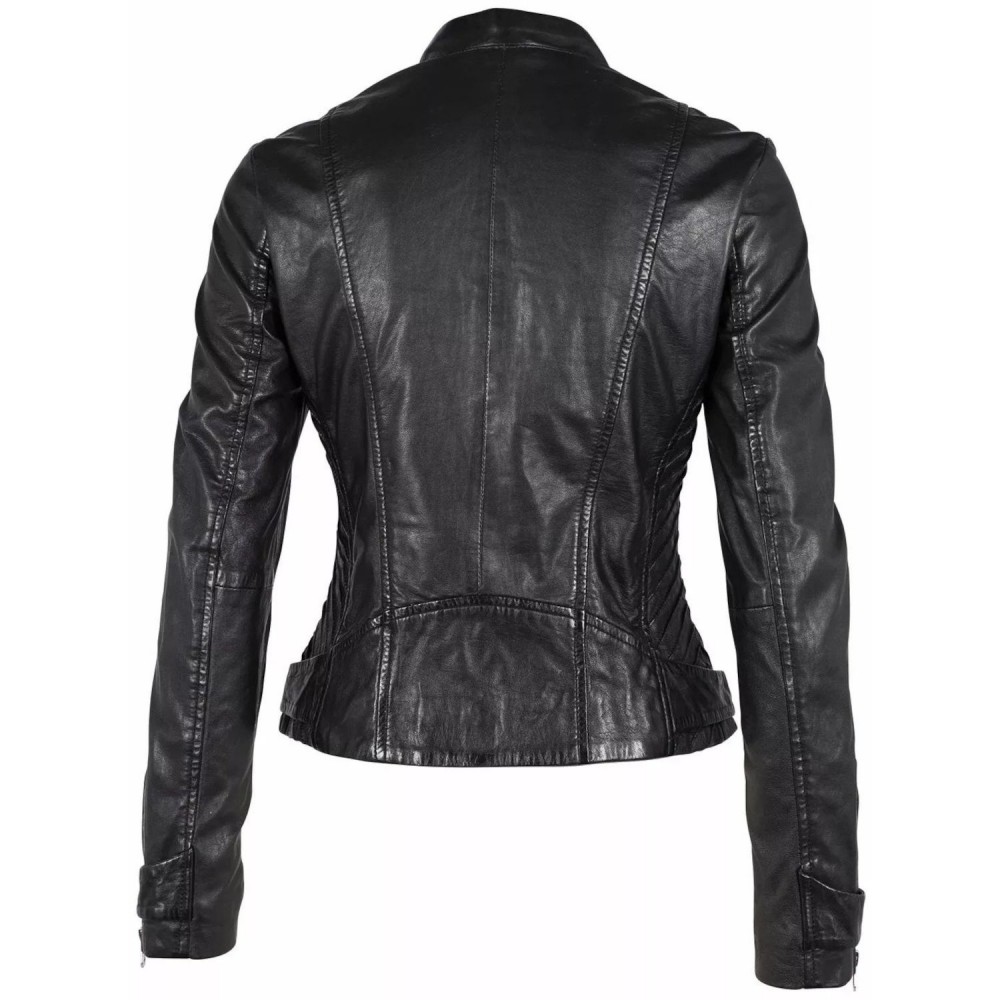 Geaca de Piele Dama Gipsy Neagra GWLouz LACUV Geaca de Piele Dama Gipsy Neagra GWLouz LACUV - readytowear.ro