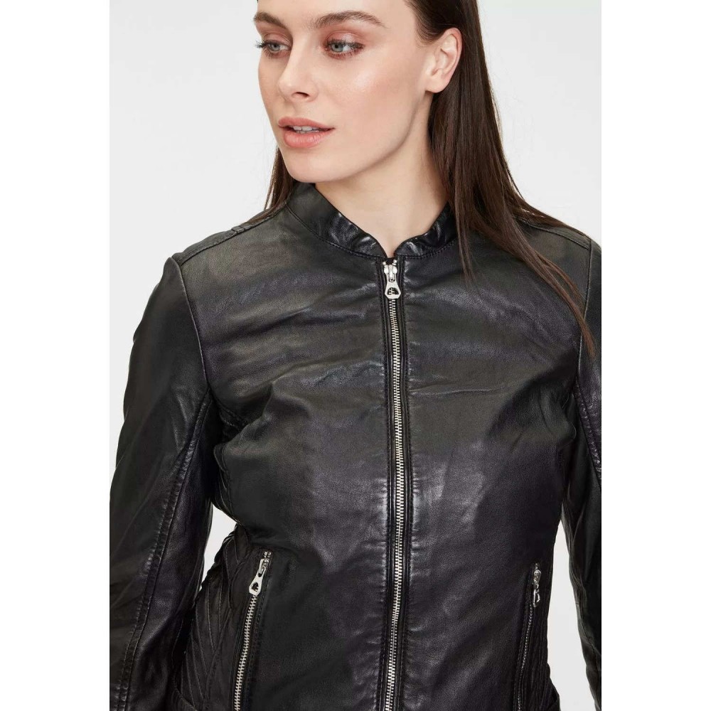 Geaca de Piele Dama Gipsy Neagra GWLouz LACUV Geaca de Piele Dama Gipsy Neagra GWLouz LACUV - readytowear.ro