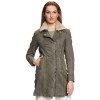 Geaca Lunga de Iarna din Piele Dama Gipsy Verde GWLyda – IMBRACAMINTE