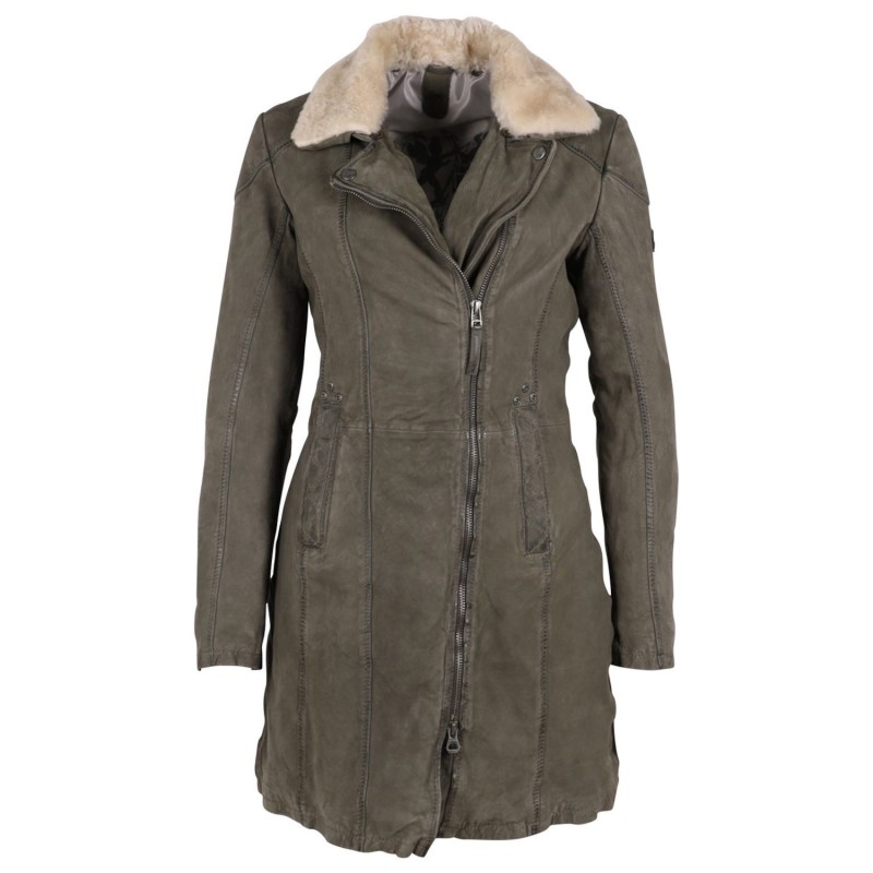 Geaca Lunga de Iarna din Piele Dama Gipsy Verde GWLyda – IMBRACAMINTE Geaca Lunga de Iarna din Piele Dama Gipsy Verde GWLyda – IMBRACAMINTE