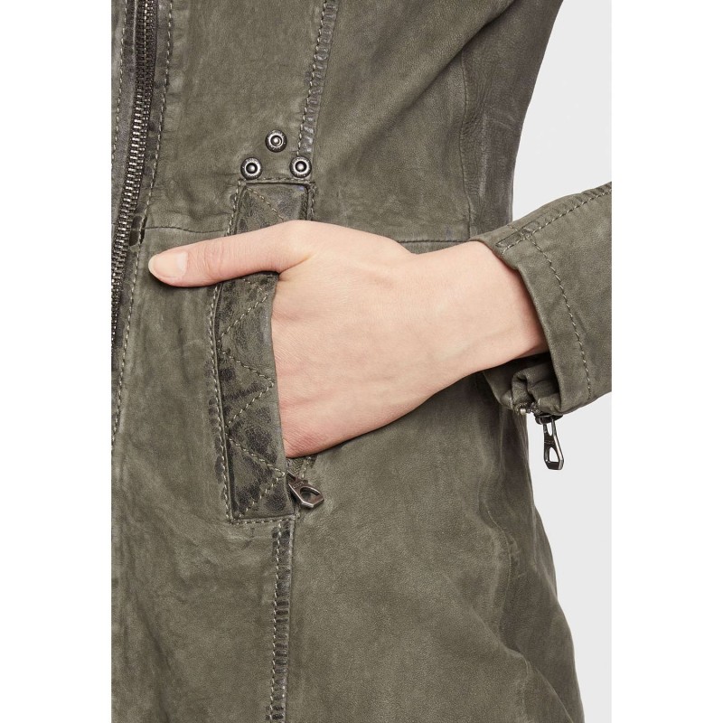 Geaca Lunga de Iarna din Piele Dama Gipsy Verde GWLyda – IMBRACAMINTE Geaca Lunga de Iarna din Piele Dama Gipsy Verde GWLyda – IMBRACAMINTE