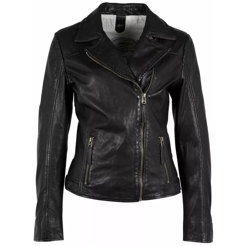 Geaca de Piele Dama Gipsy Neagra GWMailynn Geaca de Piele Dama Gipsy Neagra GWMailynn - readytowear