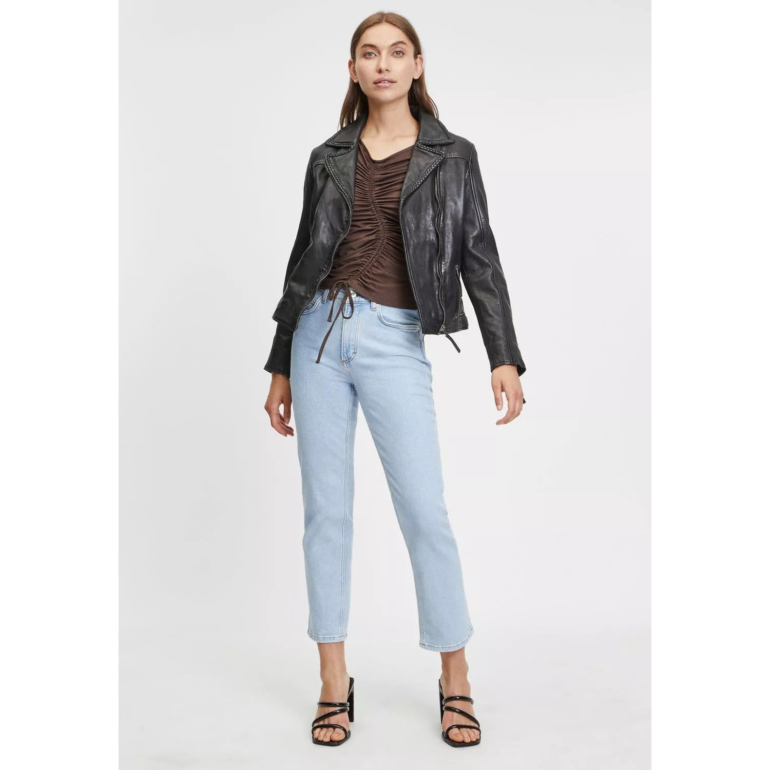 Geaca de Piele Dama Gipsy Neagra GWMailynn – IMBRACAMINTE