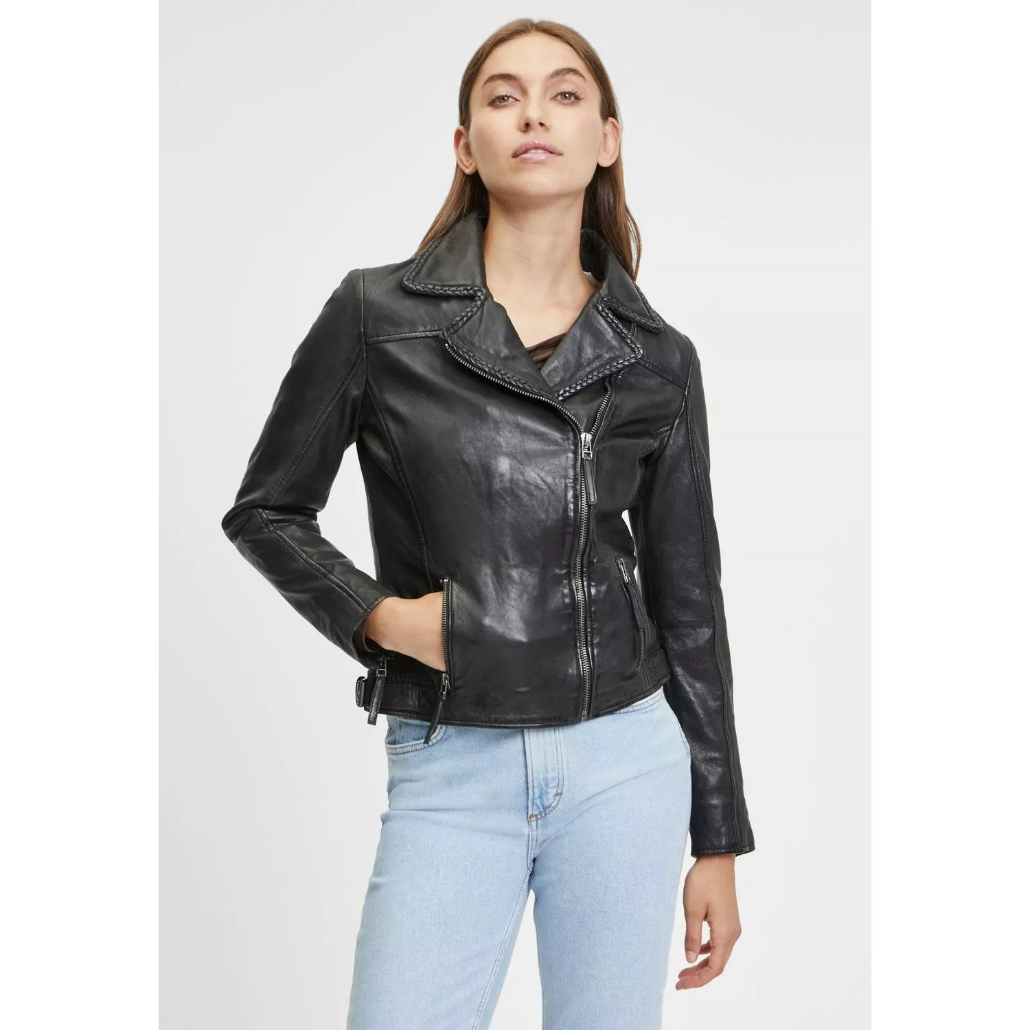 Geaca de Piele Dama Gipsy Neagra GWMailynn – IMBRACAMINTE