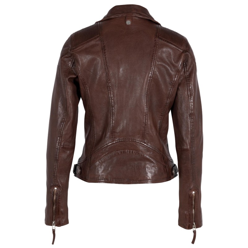 Geaca de Piele Dama Gipsy Castanie GWMaizy – Black Friday