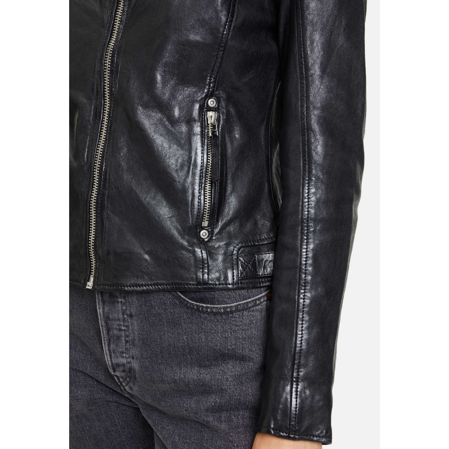 Geaca de Piele Dama Gipsy Neagra GWMaizy – IMBRACAMINTE