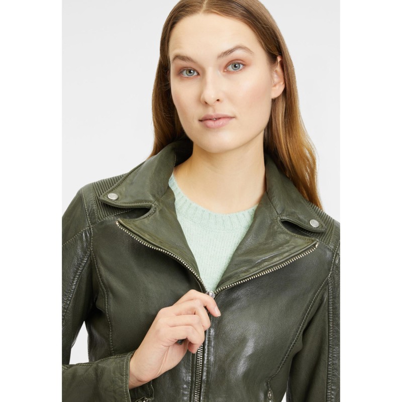 Geaca de Piele Dama Gipsy Verde GWMaizy – Black Friday