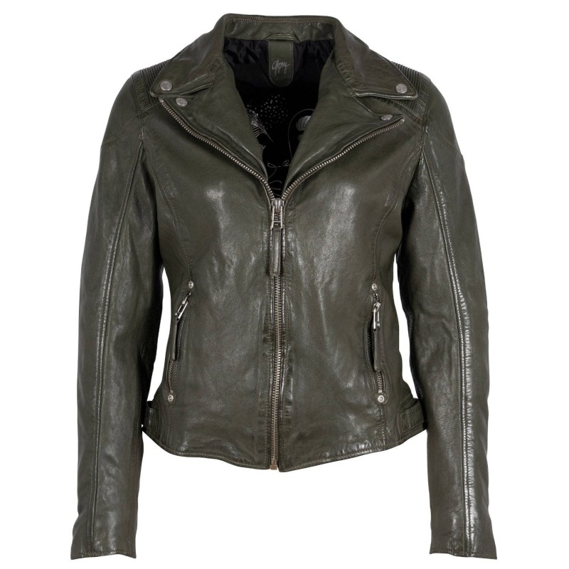 Geaca de Piele Dama Gipsy Verde GWMaizy – Black Friday