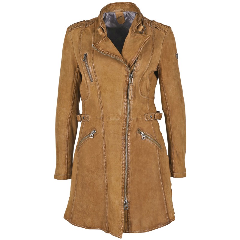 Geaca Lunga de Piele Dama Gipsy Coniac GWMargy S22 LNUV – IMBRACAMINTE