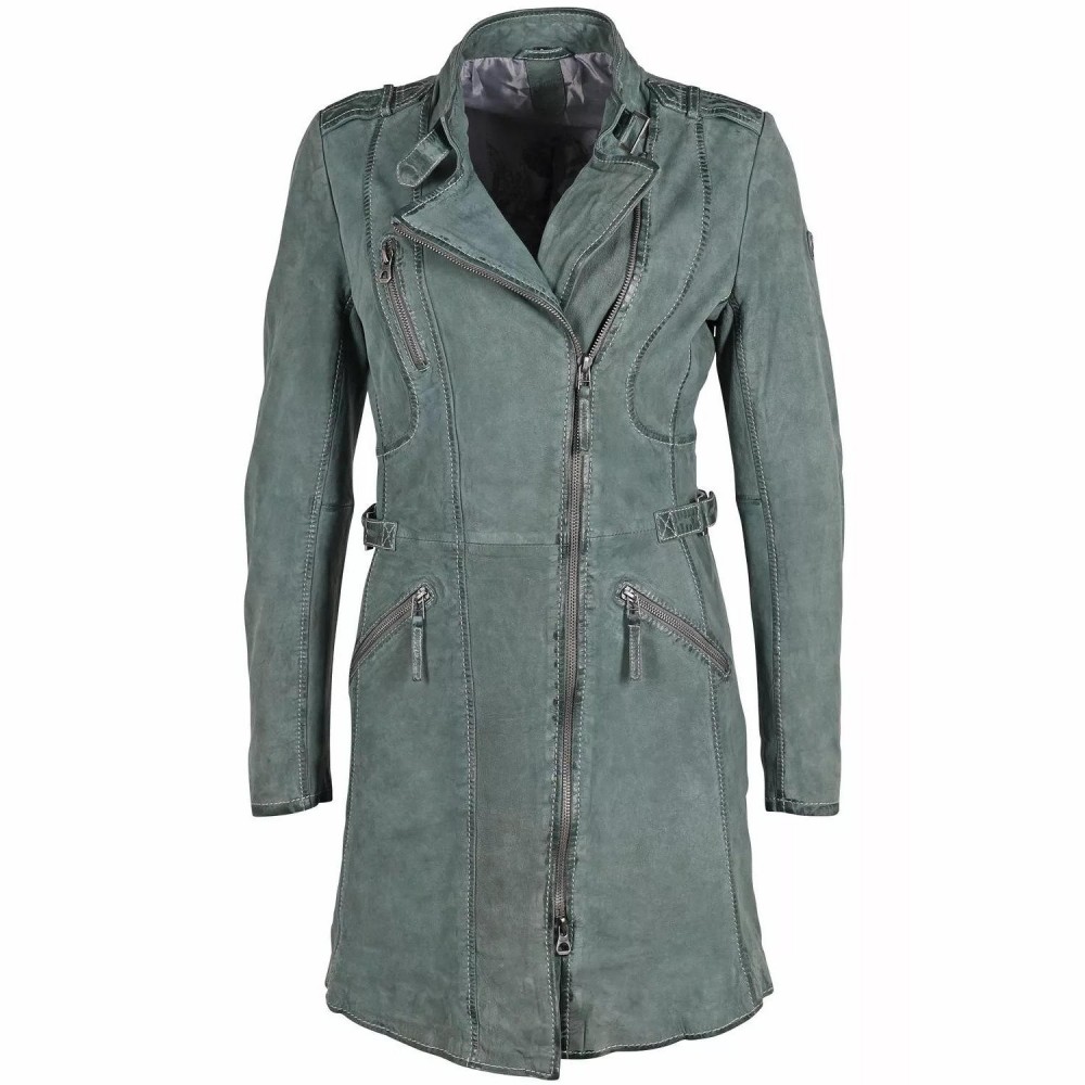 Geaca Lunga de Piele Dama Gipsy Verde Menta GWMargy S22 LNUV Geaca Lunga de Piele Dama Gipsy Verde Menta GWMargy S22 LNUV - readytowear.ro