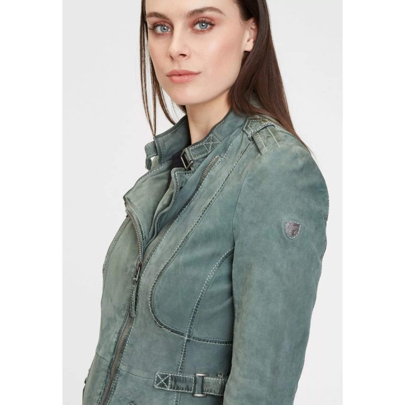 Geaca Lunga de Piele Dama Gipsy Verde Menta GWMargy S22 LNUV – IMBRACAMINTE