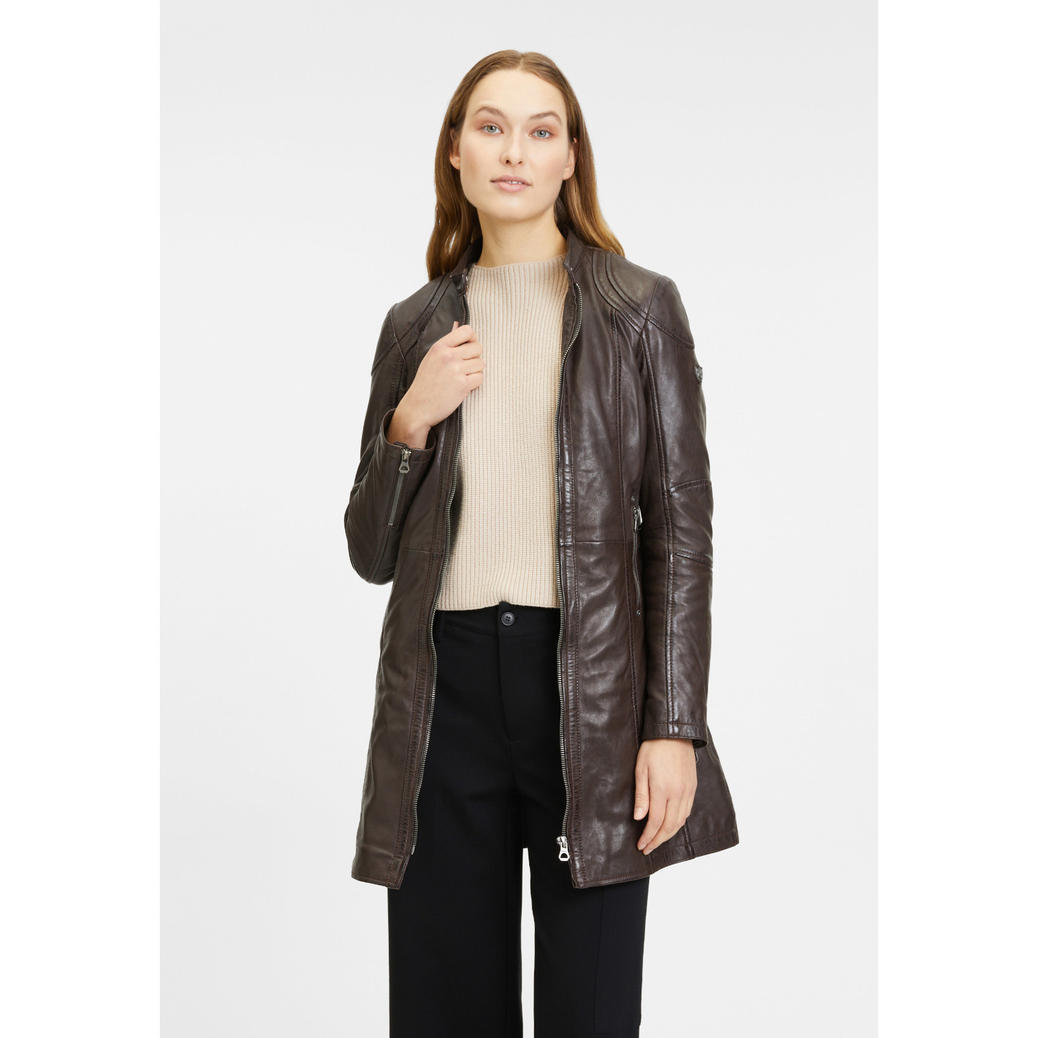 Geaca Lunga de Piele Dama Gipsy Maro Inchis GWMarlis – IMBRACAMINTE Geaca Lunga de Piele Dama Gipsy Maro Inchis GWMarlis – IMBRACAMINTE