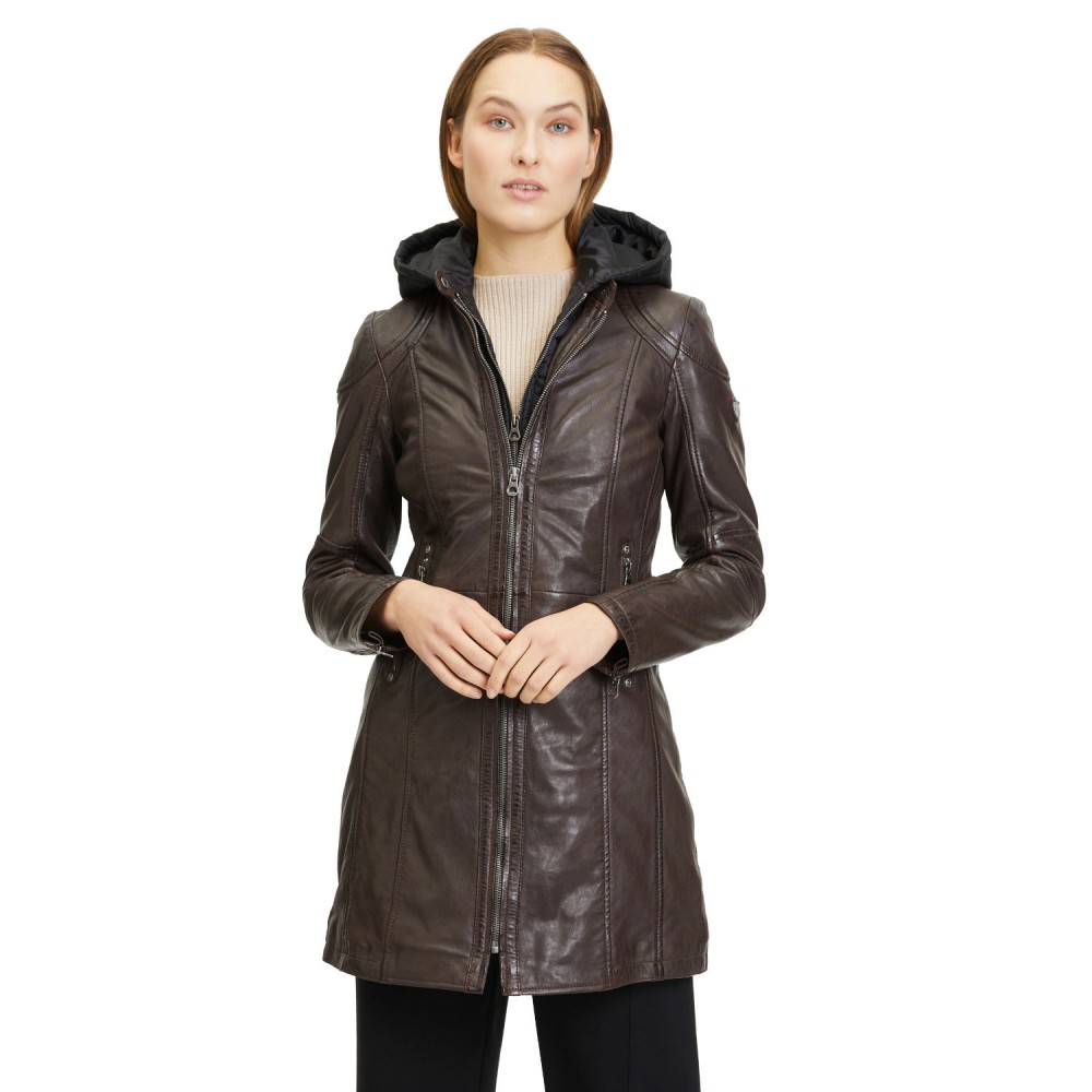 Geaca Lunga de Piele Dama Gipsy Maro Inchis GWMarlis Geaca Lunga de Piele Dama Gipsy Maro Inchis GWMarlis - readytowear.ro