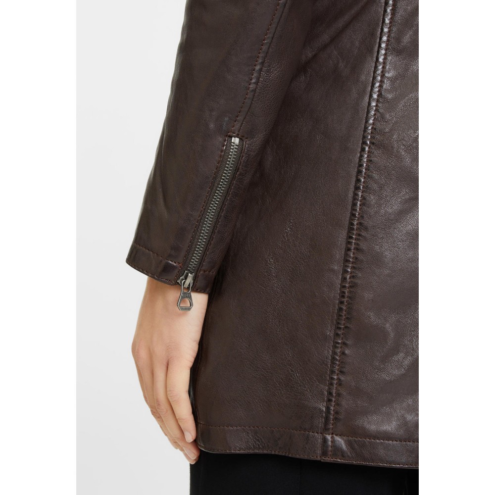 Geaca Lunga de Piele Dama Gipsy Maro Inchis GWMarlis Geaca Lunga de Piele Dama Gipsy Maro Inchis GWMarlis - readytowear.ro