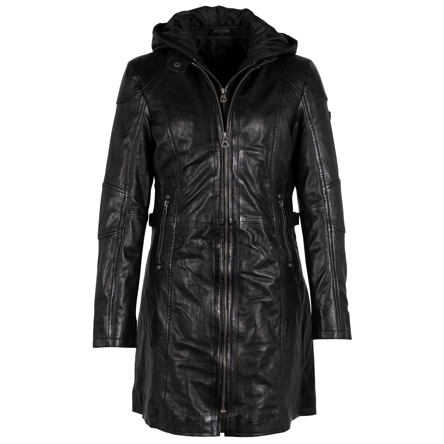 Geaca Lunga de Piele Dama Gipsy Neagra GWMarlis – IMBRACAMINTE