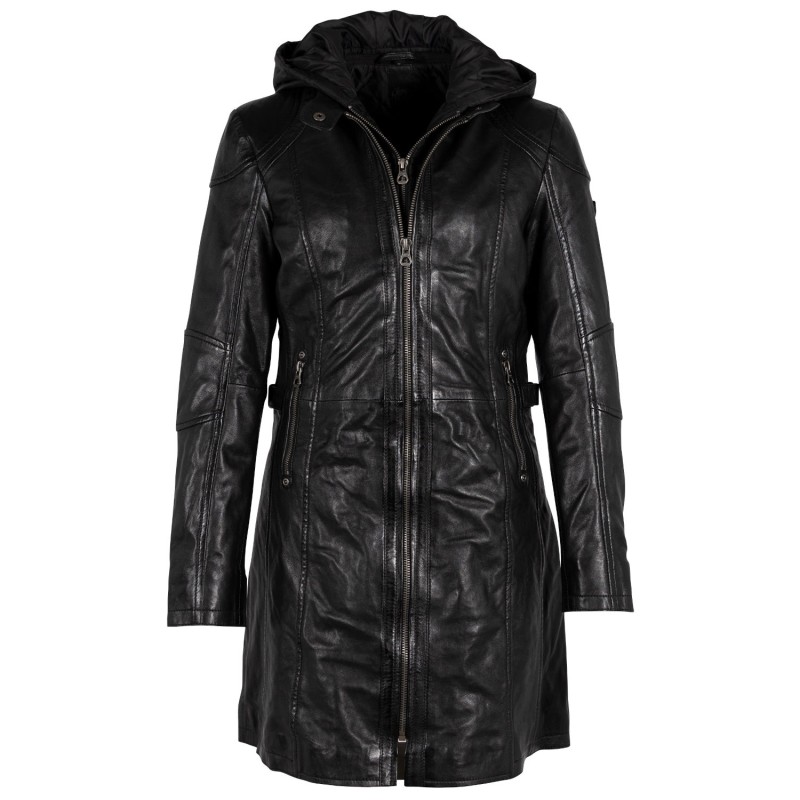 Geaca Lunga de Piele Dama Gipsy Neagra GWMarlis – IMBRACAMINTE Geaca Lunga de Piele Dama Gipsy Neagra GWMarlis – IMBRACAMINTE