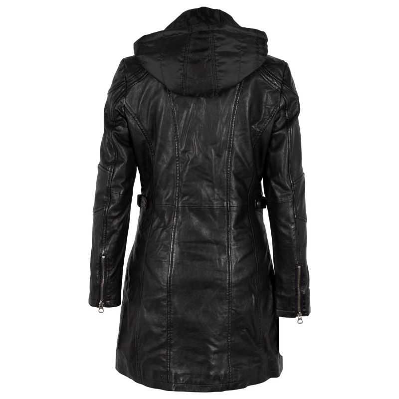 Geaca Lunga de Piele Dama Gipsy Neagra GWMarlis – IMBRACAMINTE Geaca Lunga de Piele Dama Gipsy Neagra GWMarlis – IMBRACAMINTE