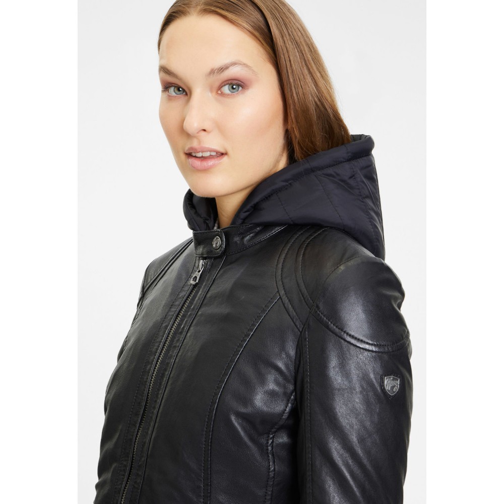 Geaca Lunga de Piele Dama Gipsy Neagra GWMarlis Geaca Lunga de Piele Dama Gipsy Neagra GWMarlis - readytowear.ro