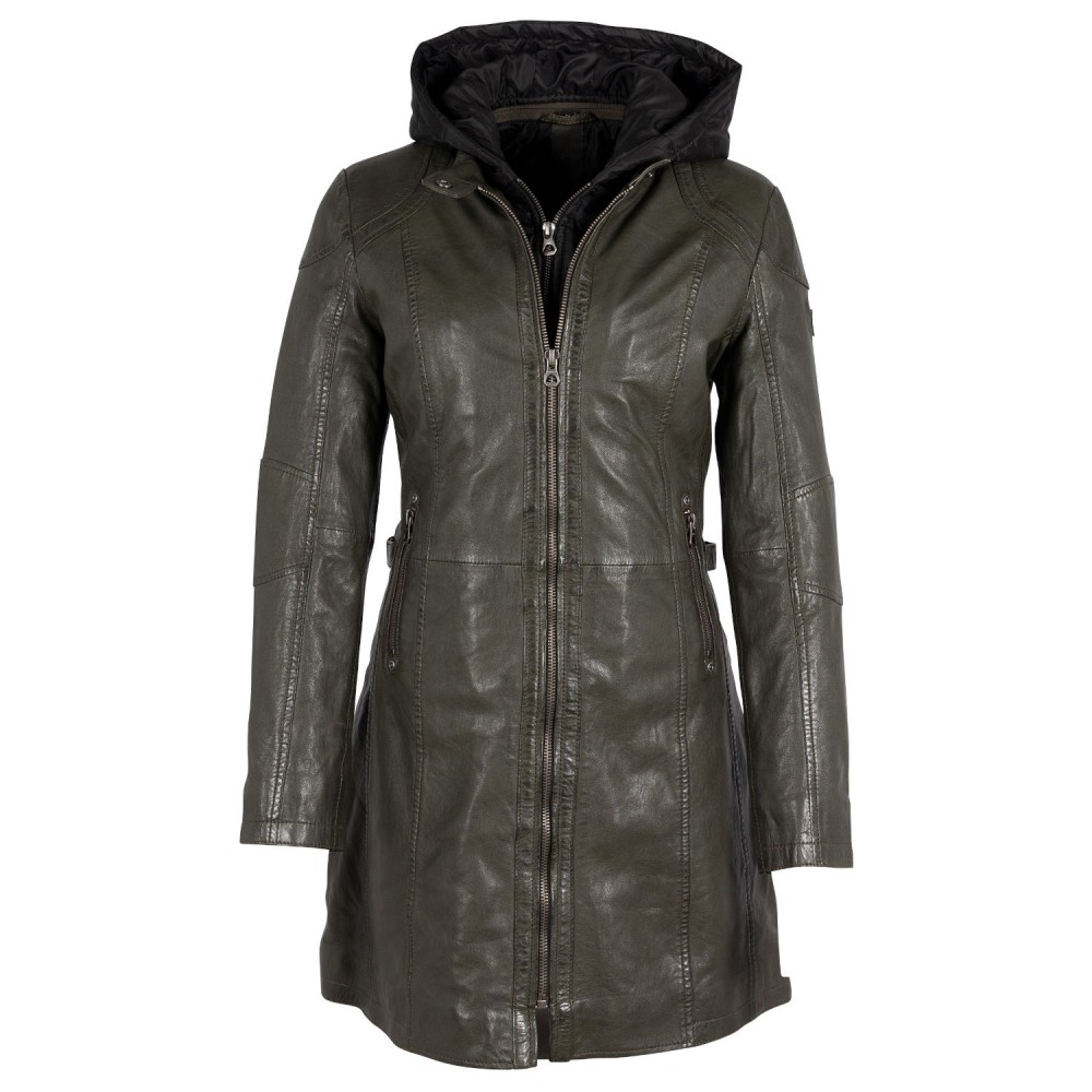 Geaca Lunga de Piele Dama Gipsy Olive GWMarlis LACLAV W Geaca Lunga de Piele Dama Gipsy Olive GWMarlis LACLAV W - readytowear.ro