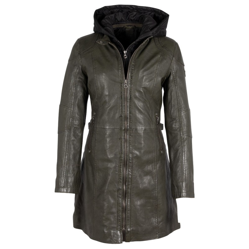 Geaca Lunga de Piele Dama Gipsy Olive GWMarlis LACLAV W – IMBRACAMINTE