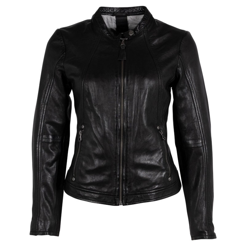 Geaca de Piele Dama Gipsy Neagra GWMeilin – IMBRACAMINTE