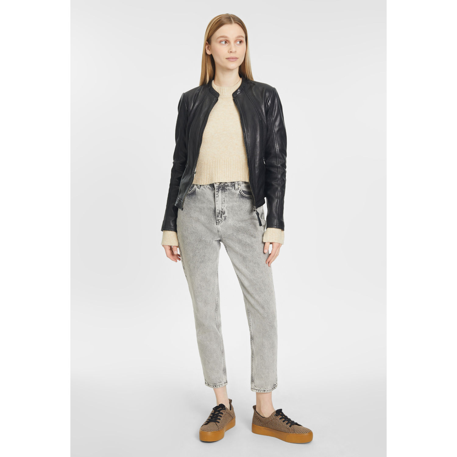 Geaca de Piele Dama Gipsy Neagra GWMeilin – IMBRACAMINTE