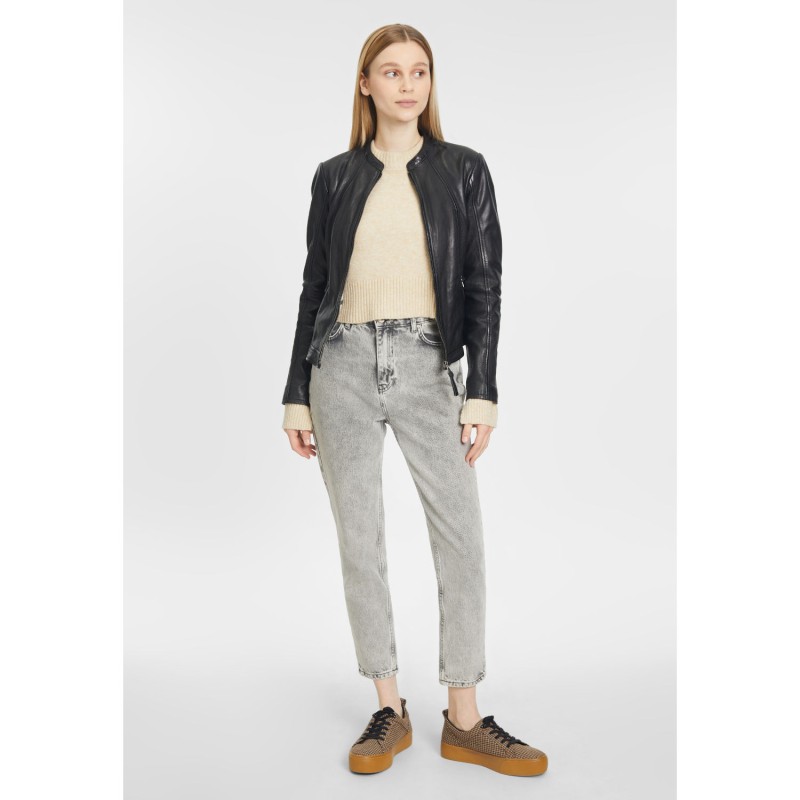 Geaca de Piele Dama Gipsy Neagra GWMeilin – IMBRACAMINTE