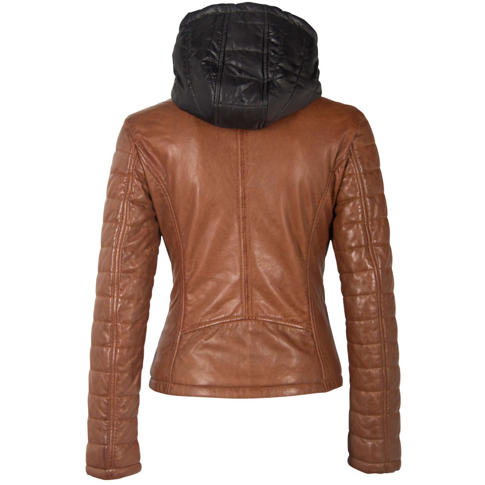 Geaca de Piele Dama Gipsy Coniac GWMera LACEV Geaca de Piele Dama Gipsy Coniac GWMera LACEV - readytowear.ro