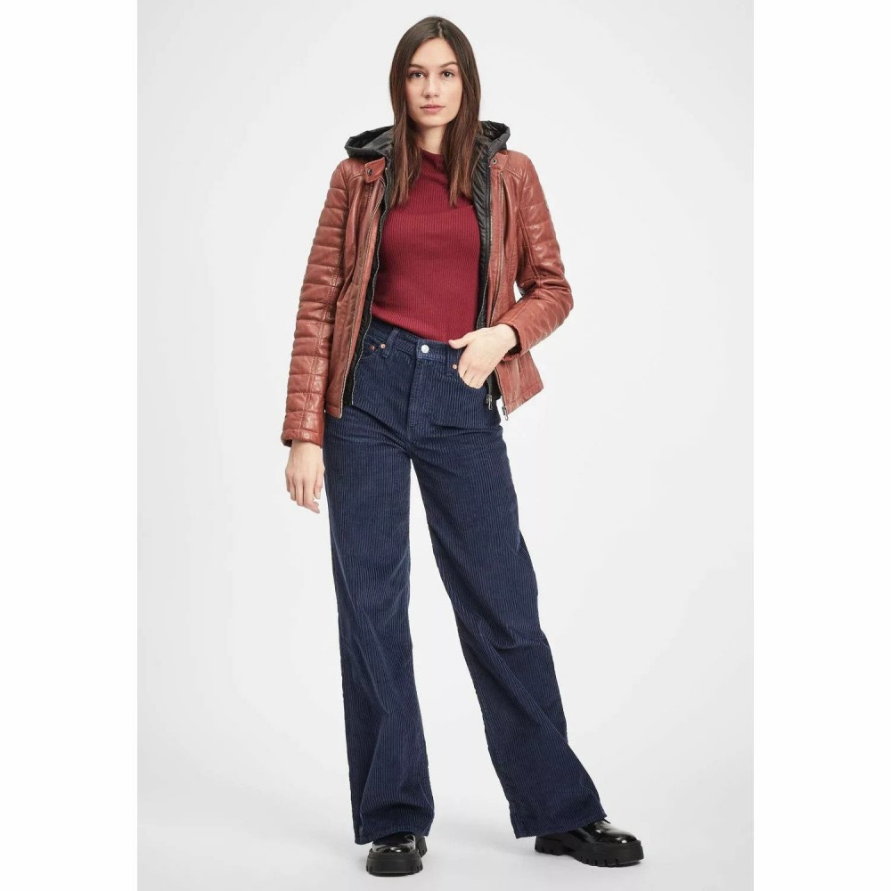 Geaca de Piele Dama Gipsy Coniac GWMera LACEV Geaca de Piele Dama Gipsy Coniac GWMera LACEV - readytowear.ro