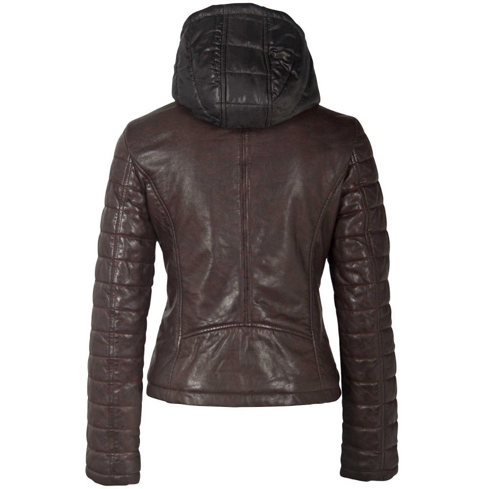Geaca de Piele Dama Gipsy Maro Inchis GWMera LACEV Geaca de Piele Dama Gipsy Maro Inchis GWMera LACEV - readytowear.ro