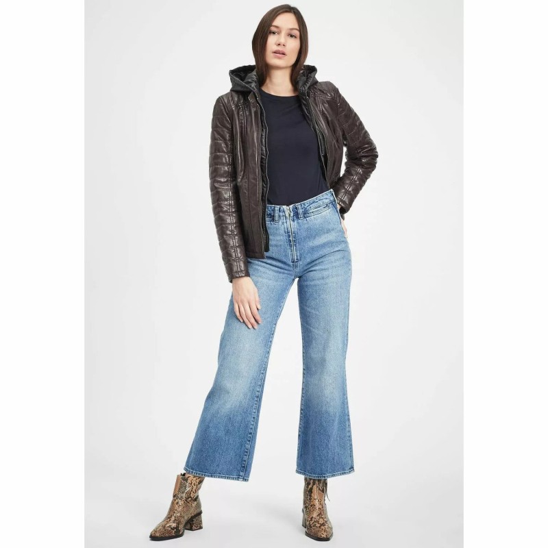 Geaca de Piele Dama Gipsy Maro Inchis GWMera LACEV – IMBRACAMINTE