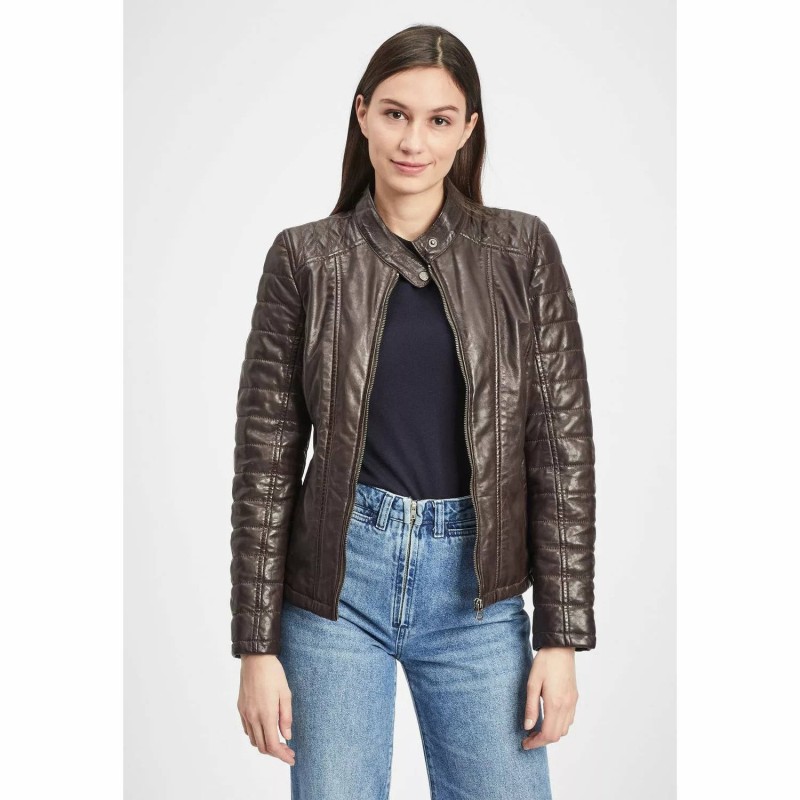 Geaca de Piele Dama Gipsy Maro Inchis GWMera LACEV – IMBRACAMINTE