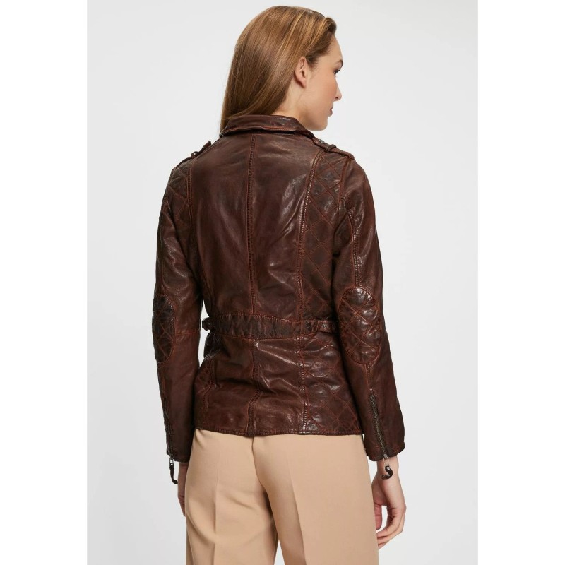 Geaca Lunga de Piele Dama Gipsy Castanie GWMilja – IMBRACAMINTE Geaca Lunga de Piele Dama Gipsy Castanie GWMilja – IMBRACAMINTE