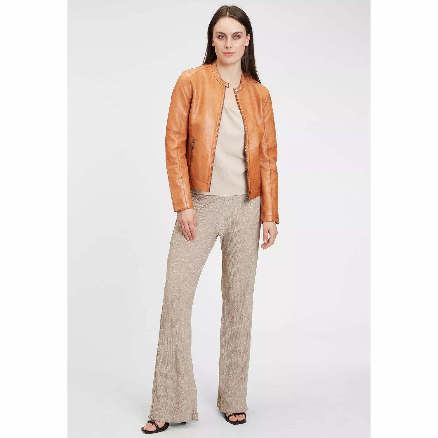 Geaca de Piele Dama Gipsy Camel GWMimmy LBV – IMBRACAMINTE