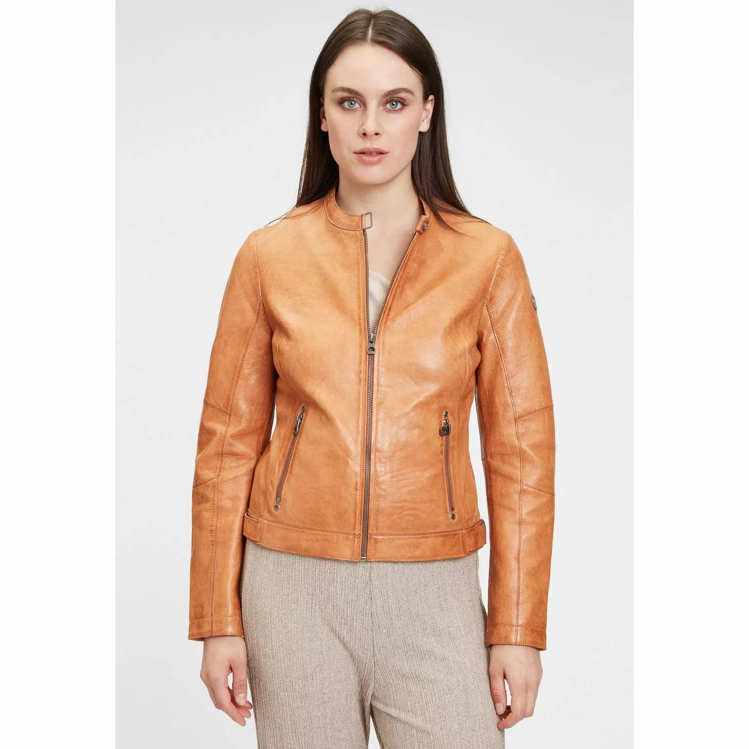 Geaca de Piele Dama Gipsy Camel GWMimmy LBV – IMBRACAMINTE