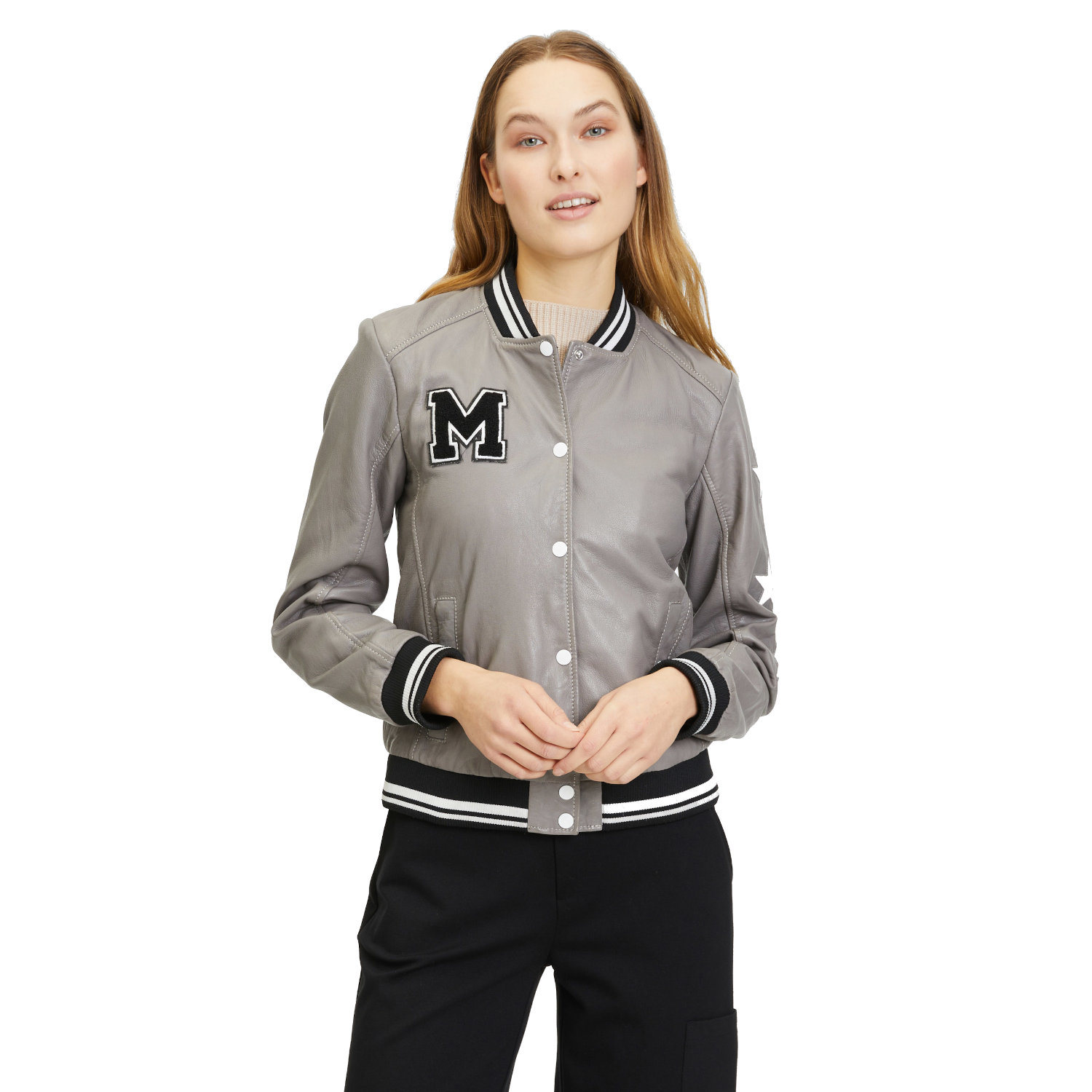 Geaca de Piele Dama Gipsy Gri Deschis GWMooxy – IMBRACAMINTE