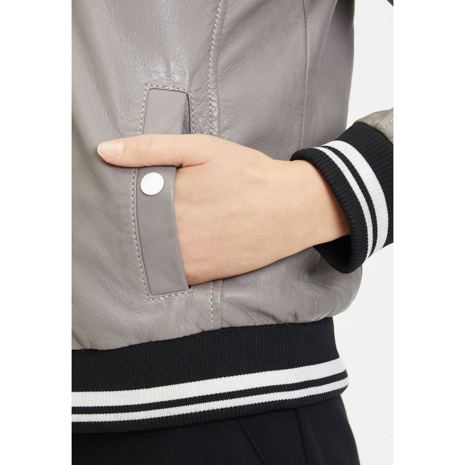 Geaca de Piele Dama Gipsy Gri Deschis GWMooxy – IMBRACAMINTE