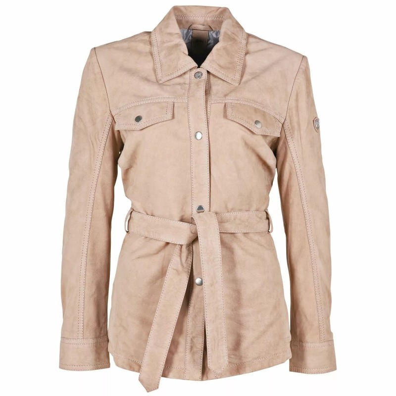 Geaca Lunga de Piele Dama Gipsy Maro Deschis GWNajla LNUV – IMBRACAMINTE