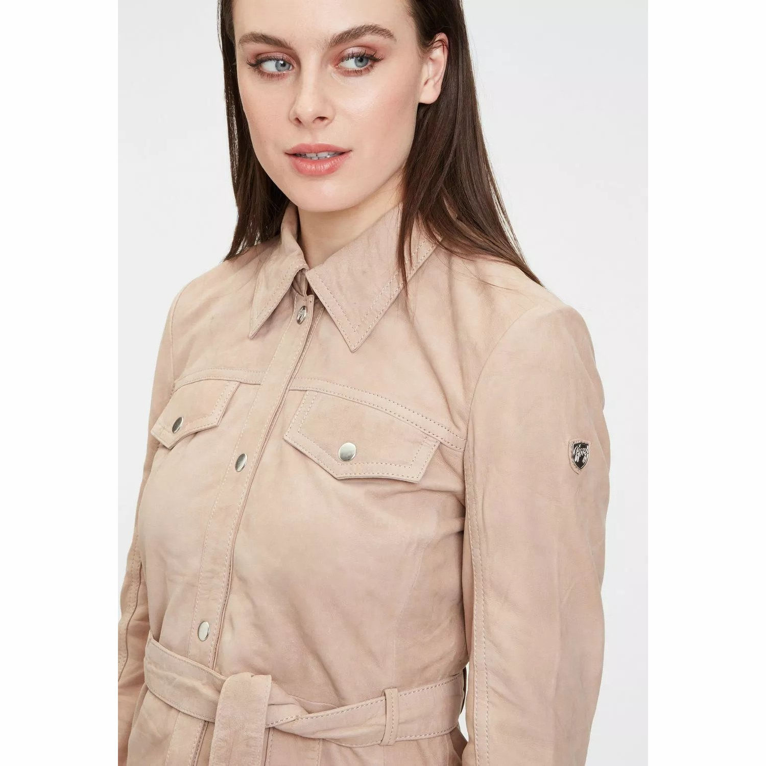 Geaca Lunga de Piele Dama Gipsy Maro Deschis GWNajla LNUV – IMBRACAMINTE Geaca Lunga de Piele Dama Gipsy Maro Deschis GWNajla LNUV – IMBRACAMINTE