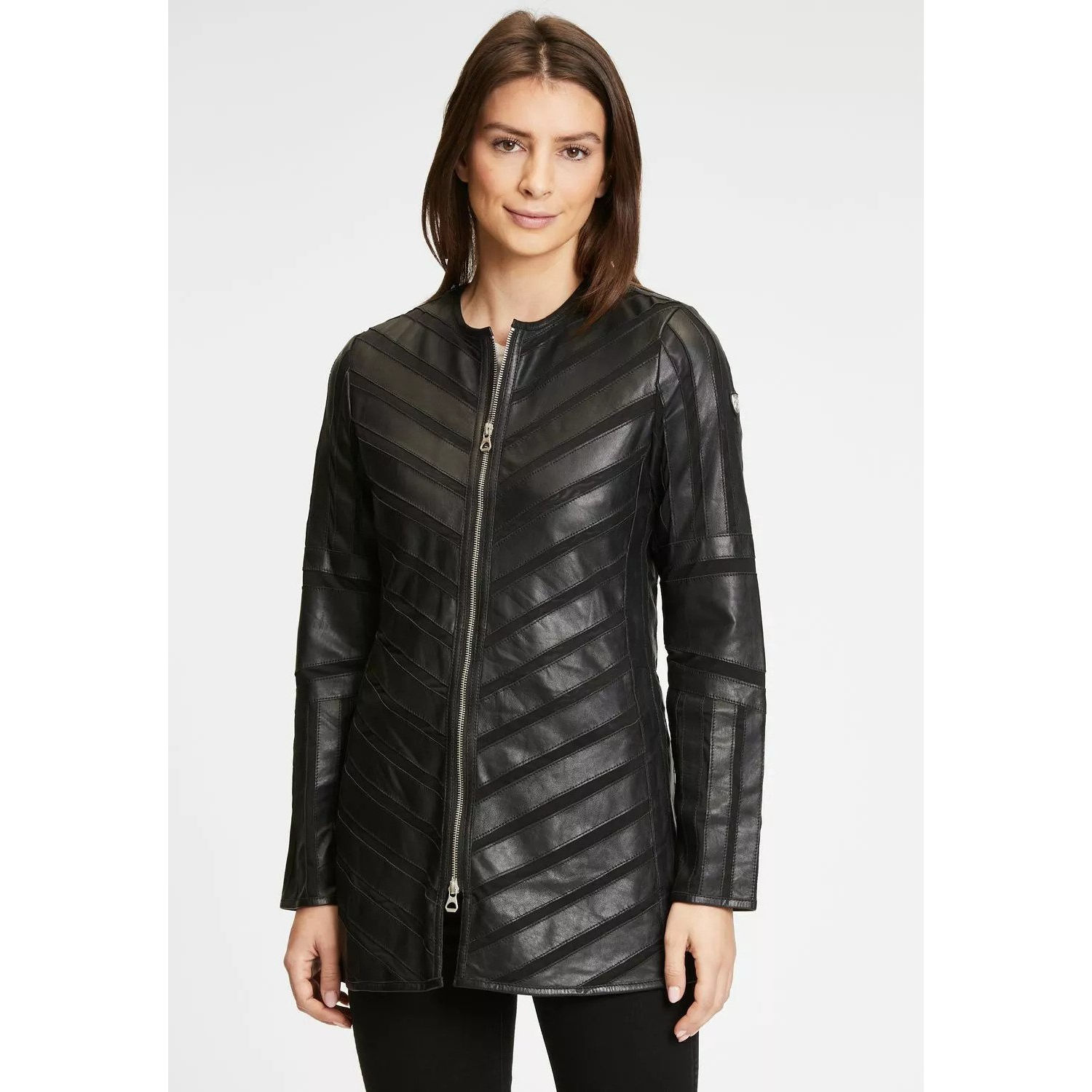 Geaca Lunga de Piele Dama Gipsy Neagra GWNanni LELEV – IMBRACAMINTE