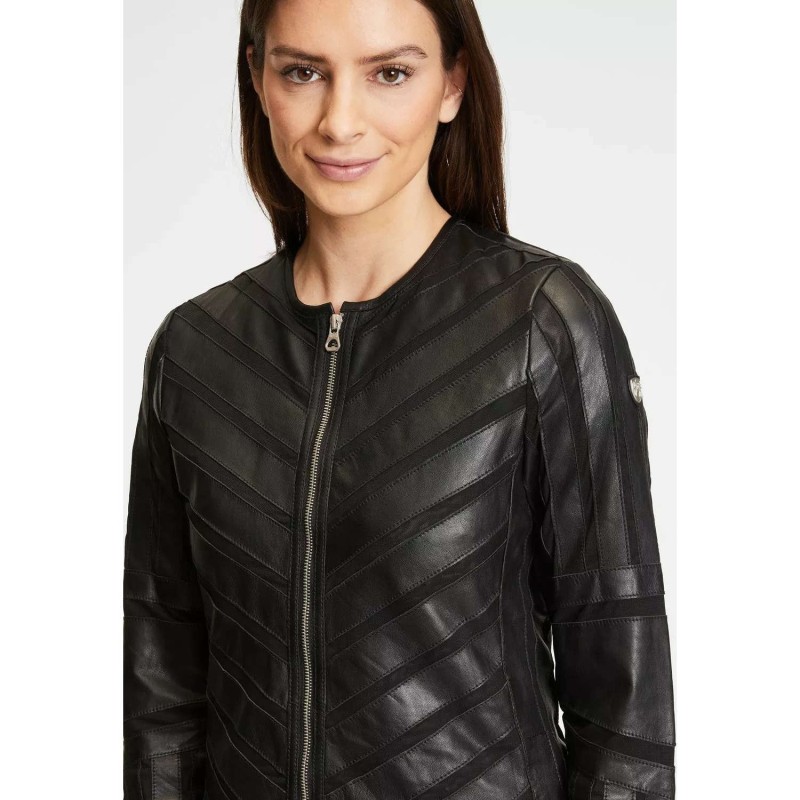 Geaca Lunga de Piele Dama Gipsy Neagra GWNanni LELEV – IMBRACAMINTE Geaca Lunga de Piele Dama Gipsy Neagra GWNanni LELEV – IMBRACAMINTE