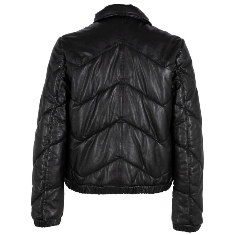 Geaca de Piele Dama Gipsy Neagra GWNele – Black Friday