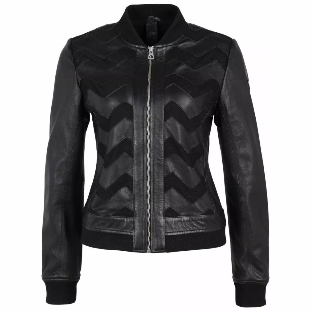 Geaca de Piele Dama Gipsy Neagra GWNili LELEV Geaca de Piele Dama Gipsy Neagra GWNili LELEV - readytowear.ro