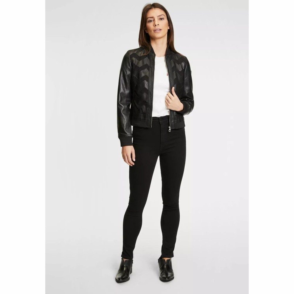 Geaca de Piele Dama Gipsy Neagra GWNili LELEV Geaca de Piele Dama Gipsy Neagra GWNili LELEV - readytowear.ro
