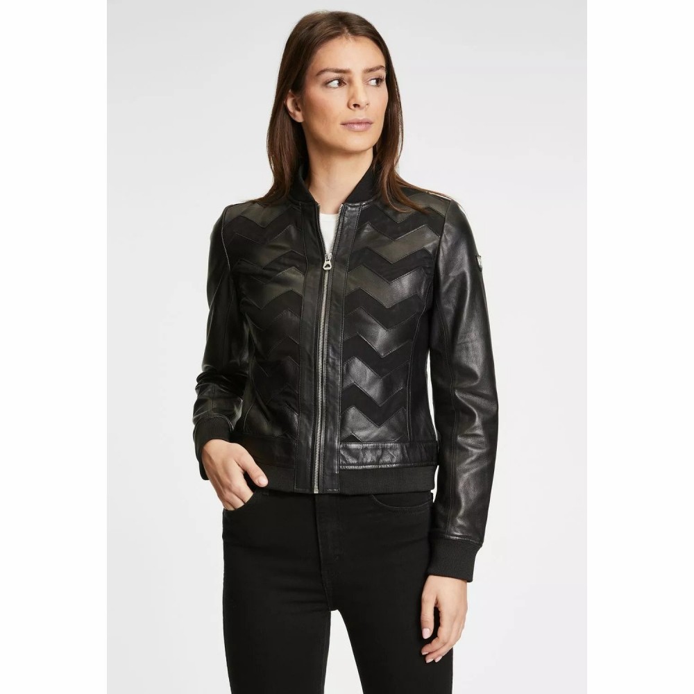 Geaca de Piele Dama Gipsy Neagra GWNili LELEV Geaca de Piele Dama Gipsy Neagra GWNili LELEV - readytowear.ro